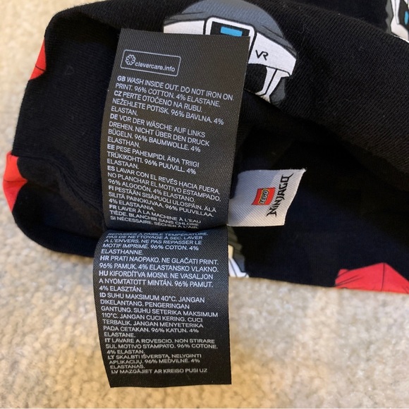 LEGO Ninjago H&M Black Neck Tube Scarf Kids 14 x 20 Ninja Heads Pattern - Picture 7 of 7